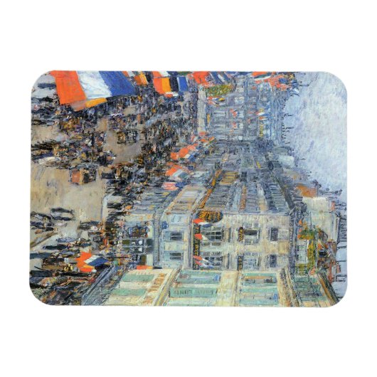 14. Juli, Rue Daunou von Childe Hassam Magnet (Horizontal)