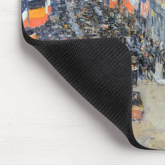 14. Juli, Rue Daunou von Childe Hassam Mousepad (Ecke)