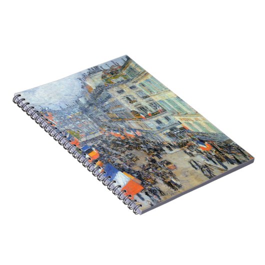 14. Juli, Rue Daunou von Childe Hassam Notizblock (Rechte Seite)