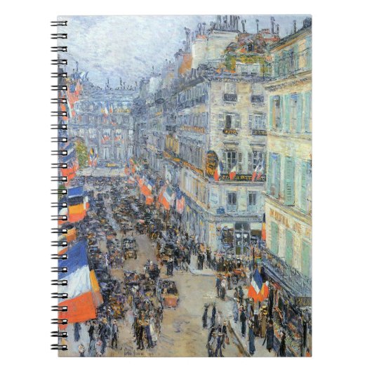 14. Juli, Rue Daunou von Childe Hassam Notizblock (Vorderseite)