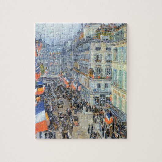 14. Juli, Rue Daunou von Childe Hassam Puzzle (Vertikal)