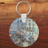 14. Juli, Rue Daunou von Childe Hassam Schlüsselanhänger (Vorderseite)