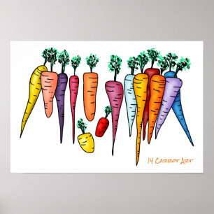 14 Karotten Kunst Poster