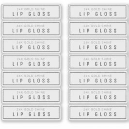 14 Klare Lip-Glass-Etiketten 2,9 x 85 Zoll Aufkleber