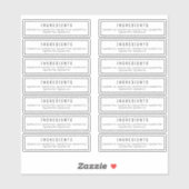 14 Klare Zutatenkennzeichnungen 2,9 x 1,15 Zoll Aufkleber (Blatt)