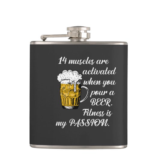 14 Muskeln aktiviert, wenn Sie ein Bier gießen. Flachmann (Vorderseite)