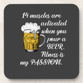 14 Muskeln aktiviert, wenn Sie ein Bier gießen. Getränkeuntersetzer