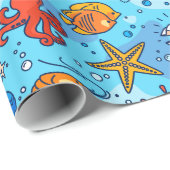14 Nautical Haven Wrapping Paper "Big Size" Geschenkpapier (Rolleneckpunkt)