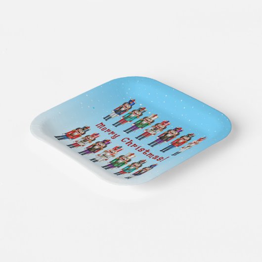 14 Nutty Nutcracker Toy Soldiers Pappteller (Gewinkelt)