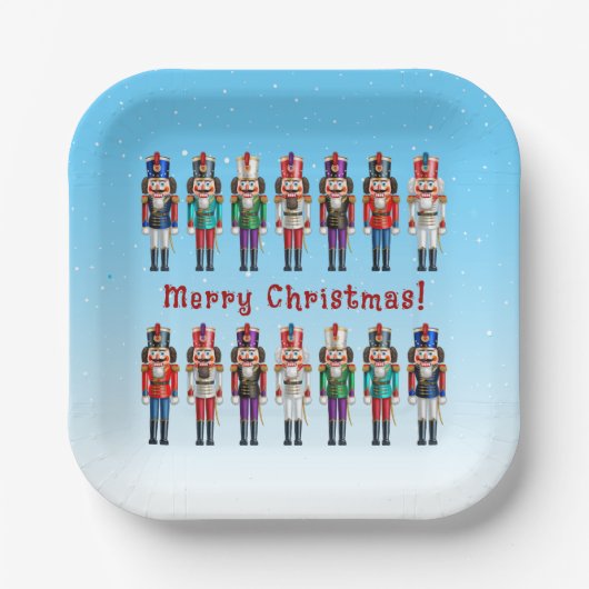 14 Nutty Nutcracker Toy Soldiers Pappteller (Vorderseite)