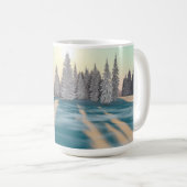 14 oz Tasse mit "Dusting of Snow" Bild (VorderseiteRechts)