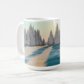 14 oz Tasse mit "Dusting of Snow" Bild (Vorderseite Links)