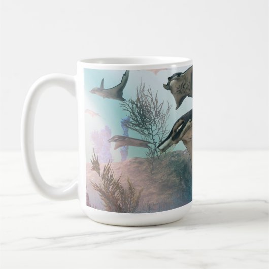 14 oz Tasse mit "Manta Ray Migration"-Image (Links)