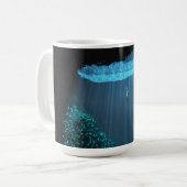 14 oz Tasse mit "Mayan Cenote"-Bild (Vorderseite Links)