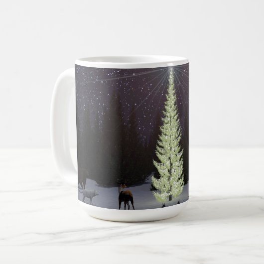 14 oz Tasse mit "O Tannenbaum"-Bild (Vorderseite Links)