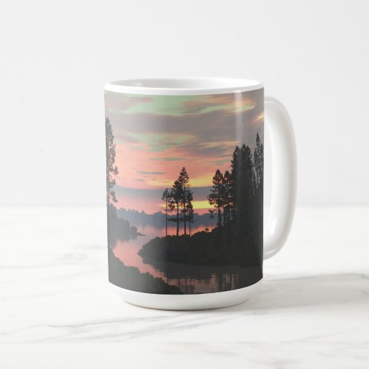 14 oz Tasse mit "River Mouth" Image (VorderseiteRechts)