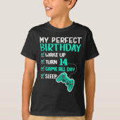 14. Perfect Birthday Gaming 14-jähriger Gamer T-Shirt (Vorderseite)