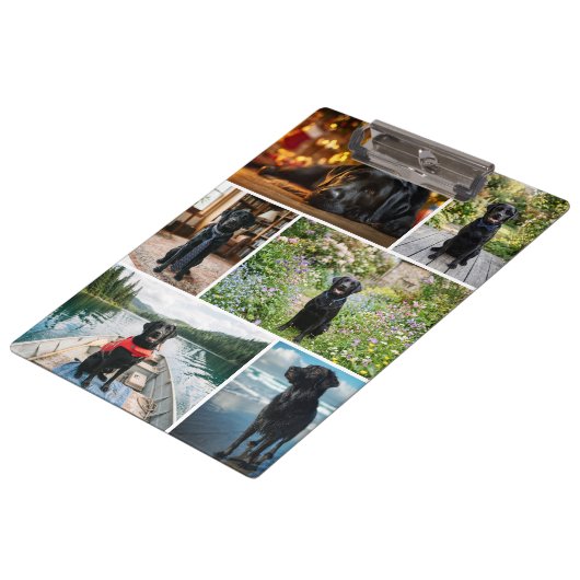 14 personalisierte Fotocollage Klemmbrett (Schrägansicht)