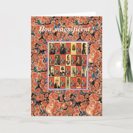 14 phänomenale Herren, die ihr Kennzeichen auf Karte (Vorderseite)