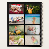 14 Photo Collage Personalized Hot Pink Black Planer (Rückseite)