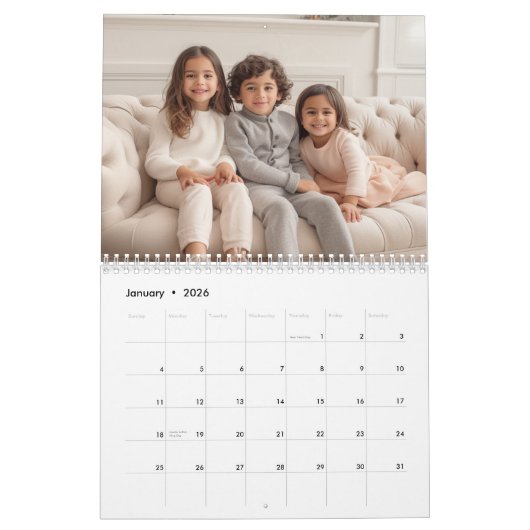 14 Photo Full Coverage Pics Minimal Design Family Kalender (Jan 2026)