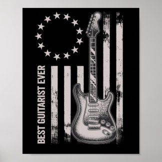 14 Retro Bester Gitarrist Aller Zeiten Amerikanisc Poster