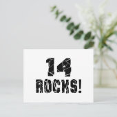 14 Rocks Birthday Designs Postkarte (Stehend Vorderseite)