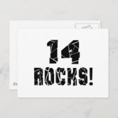14 Rocks Birthday Designs Postkarte (Vorne/Hinten)