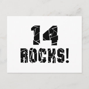 14 Rocks Birthday Designs Postkarte