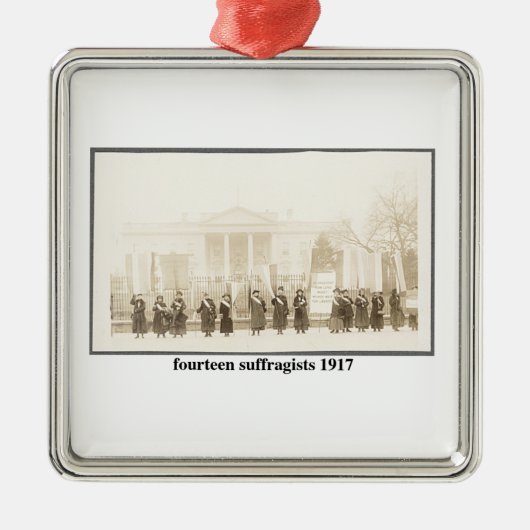 14 Suffragisten, 1917 Silbernes Ornament (Vorne)