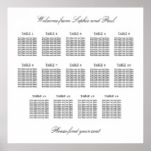 14 Tabelle Elegantes Minimalistisches Sitzdiagramm