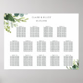 14 Tabelle Eukalyptus Foliage Hochzeitssortierung Poster (Vorne)