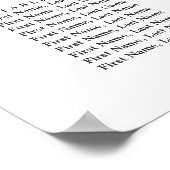 14 Tabelle Herbstromantik Hochzeitskarte Poster (Ecke)