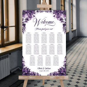 14 Tabelle Lila Blumenzwiebelkarte Poster