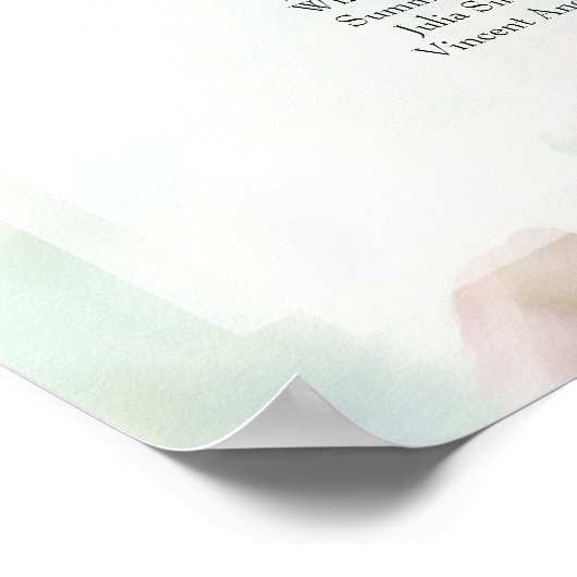 14 Tabelle Rosenrosen Hochzeitstabelle Poster (Ecke)