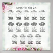 14 Tabelle Rosenrosen Hochzeitstabelle Poster (Vorne)