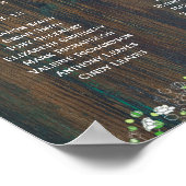 14 Tabelle Rustikales Holz Gypsophila SITZENDEN ZE Poster (Ecke)