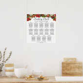 14 Tabelle Vintag Fall Floral Hochzeitskarte Poster (Küche)