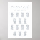 14 Tabellen Unsere Lieblings-Sitzkarte Poster (Vorne)