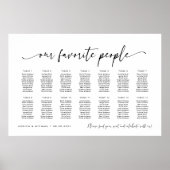 14 Tabellen Unsere Lieblings-Sitzplan Poster (Vorne)