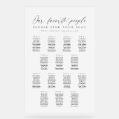 14 Tables Favorite People Acrylic Seating Chart Acrylschild (Vorderseite)