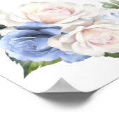 14 Tafelblau, Rosa, Blütenblätter Poster (Ecke)