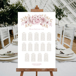 14 Tafelrosa Blumenübersicht Poster