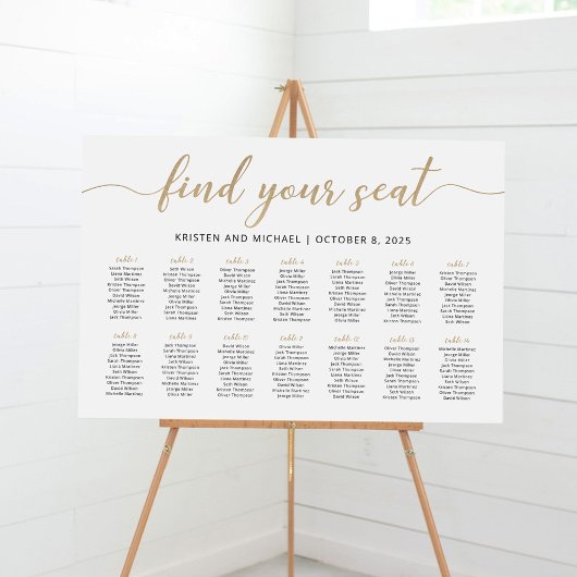 14 Tische finden Sie Ihren Sitzplan. Poster