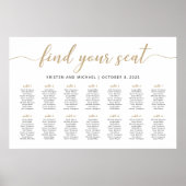 14 Tische finden Sie Ihren Sitzplan. Poster (Vorne)