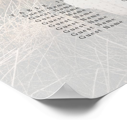 14 Tische Kalligrafisches Foto Hochzeitssattel Poster (Ecke)