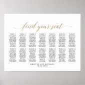 14 Tische Klasse finden Sie Ihre Sitzkarte Poster (Vorne)