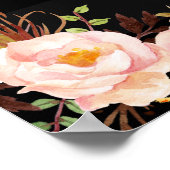 14 Tische Rosa Blumenstühle Poster (Ecke)