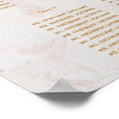 14 Tischkarten mit Marmor, rosa Orchideen Poster (Ecke)