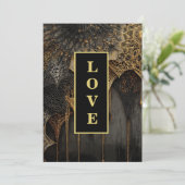 *~ 14 UAWG AR26 QR Gold Lace LIEBE Luxury Wedding Einladung (Stehend Vorderseite)